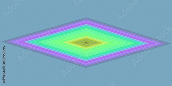 Obraz Multicolor diamond gradient pattern with concentric optical design for abstract motion graphics background. abstract background with colorful squares