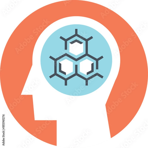 Fototapeta scientific knowledge flat web icon concept