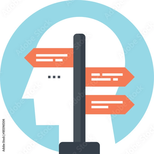 Fototapeta possibilities flat web icon concept