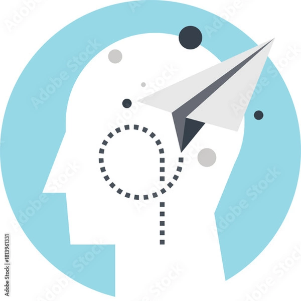 Fototapeta imagination flat web icon concept