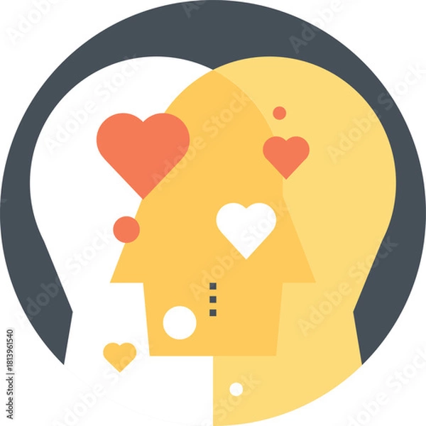 Fototapeta feelings flat web icon concept