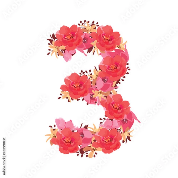 Fototapeta Vector flower number 3