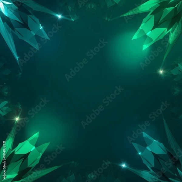 Fototapeta Emerald Gemcut Frame