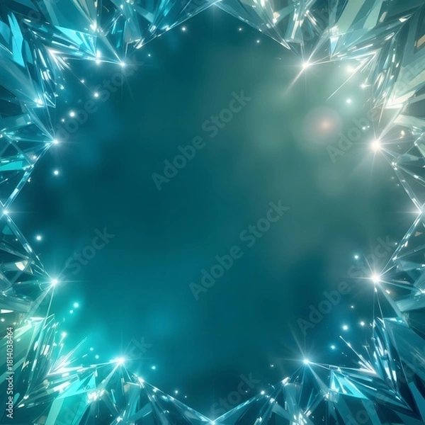 Fototapeta Emerald Gemcut Frame