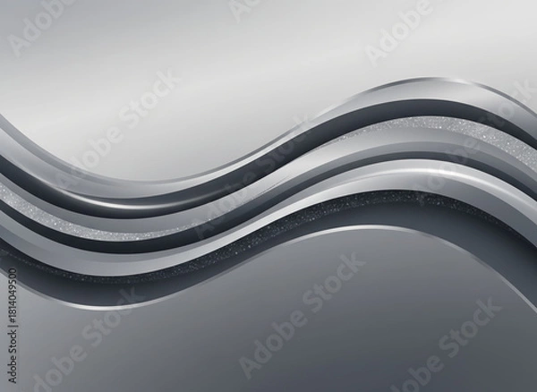 Fototapeta Dynamic Silver Wave Abstract Background