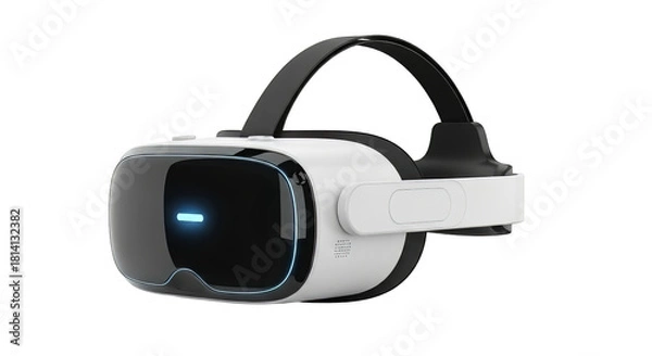 Obraz Sleek virtual reality headset with a modern design for immersive gaming and metaverse experiences in a high technology environment on transparent background