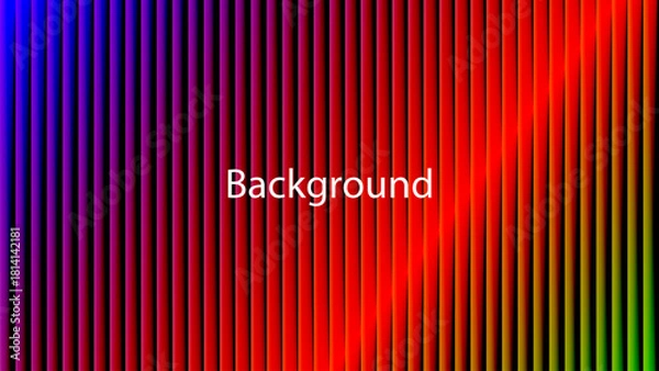Obraz Abstract background with a vibrant rainbow color gradient and vertical line pattern.