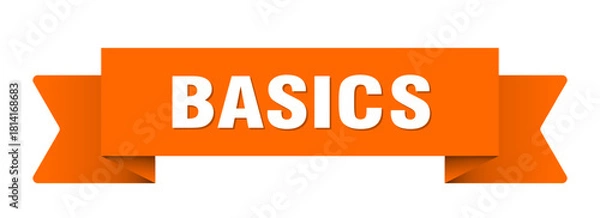 Obraz basics ribbon isolated on transparent background. basics ribbon