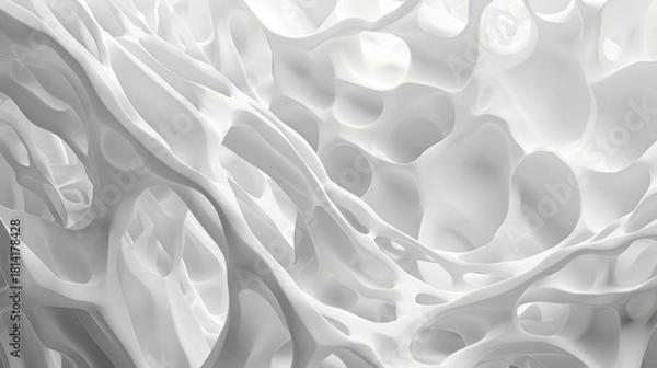 Fototapeta lean abstract mesh network in white neon