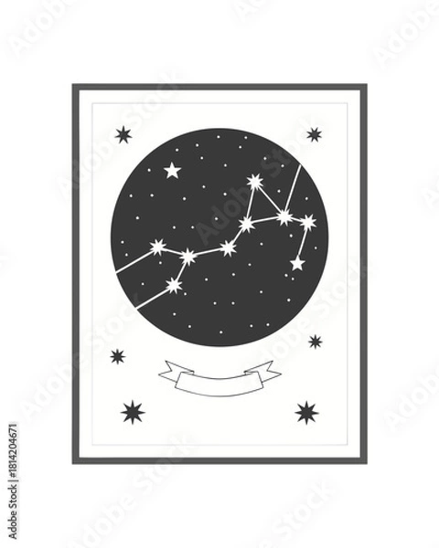 Obraz Celestial Constellation Art with Starry Night Sky Design