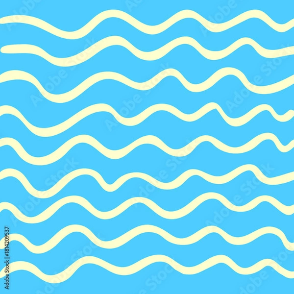 Fototapeta sea waves seamless pattern