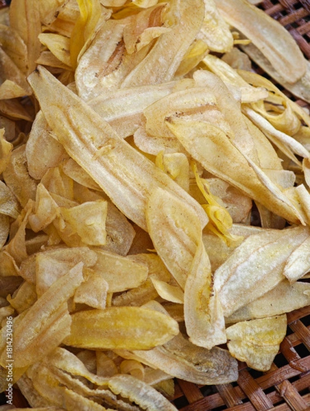 Obraz fried banana sliced in basket