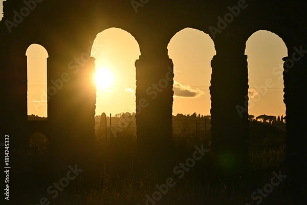 Obraz sunset in the city