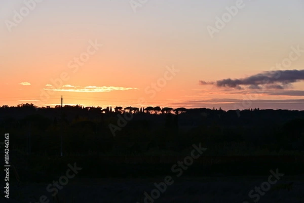 Obraz sunset in the mountains