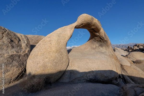 Fototapeta Mobius Arch, ,Desert Rock Arch Illuminated by the Sun