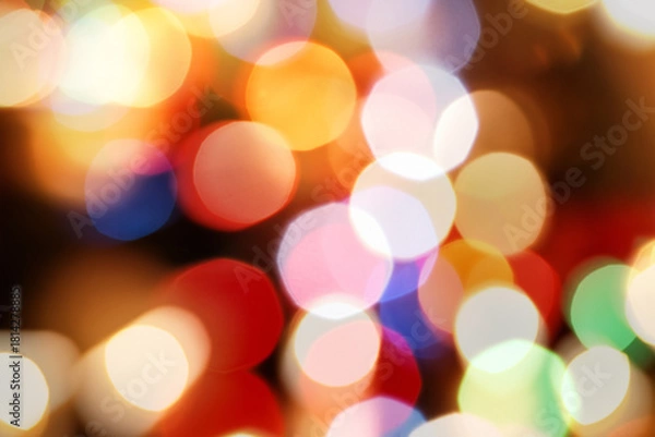 Fototapeta Abstract circular bokeh background of Christmas light, abstract background