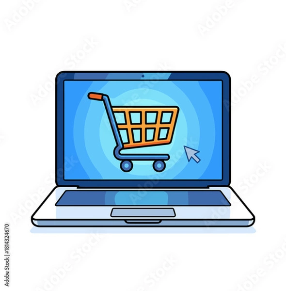 Obraz Vector illustration of a home video projector with a light beam