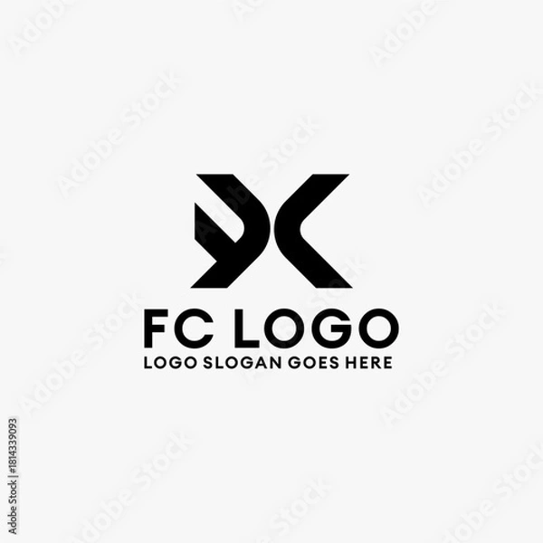 Obraz FC letter logo vector image
