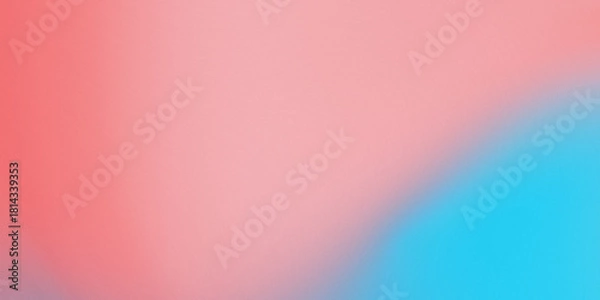 Fototapeta Pink and blue soft gradient abstract background with subtle grain