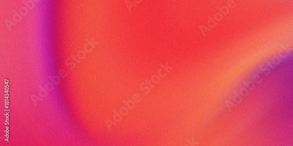 Fototapeta Vibrant red orange purple gradient with subtle grain texture