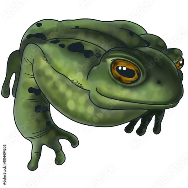 Obraz green frog cartoon