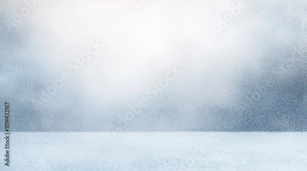 Fototapeta Minimal Winter Snow Ground Gradient Background
