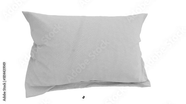 Obraz 3D Render a pillow with a white cover on it