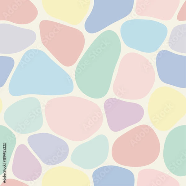 Obraz Pastel pebbles create a calming, modern backdrop for your creative projects