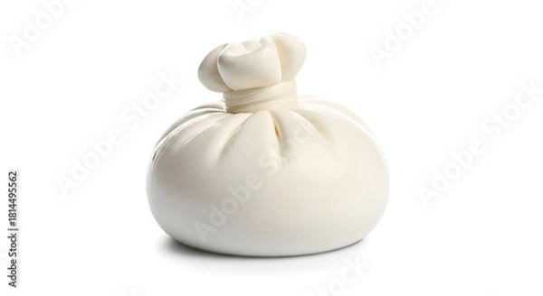 Obraz Fresh burrata cheese ball isolated on white background