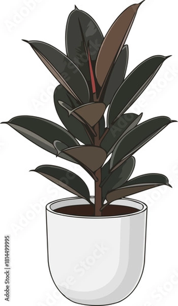 Obraz velvet leaf drama infusing spaces with sophisticated natural presence, isolated on transparent background