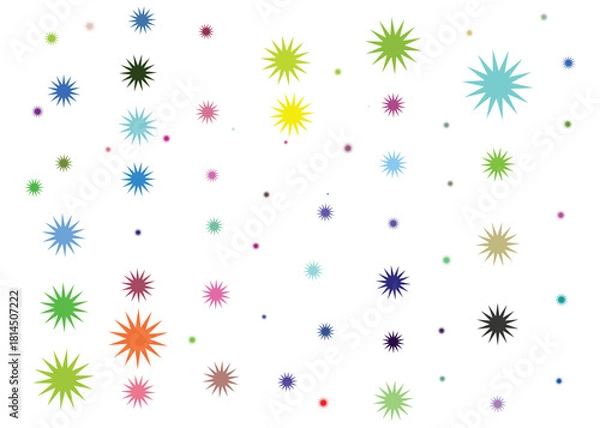 Fototapeta Colorful Starburst Pattern Abstract Background