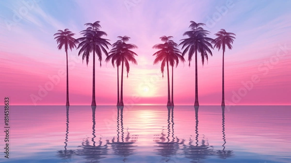 Obraz 
Warm Horizon Palms