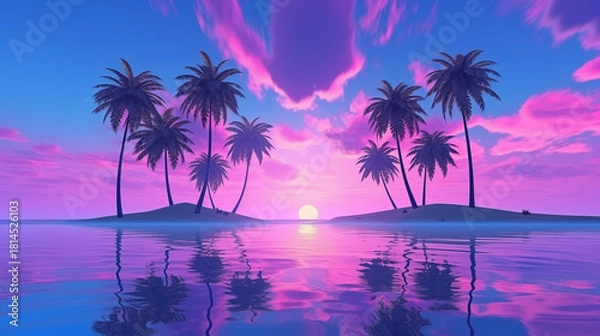 Obraz Electric Sky Palms