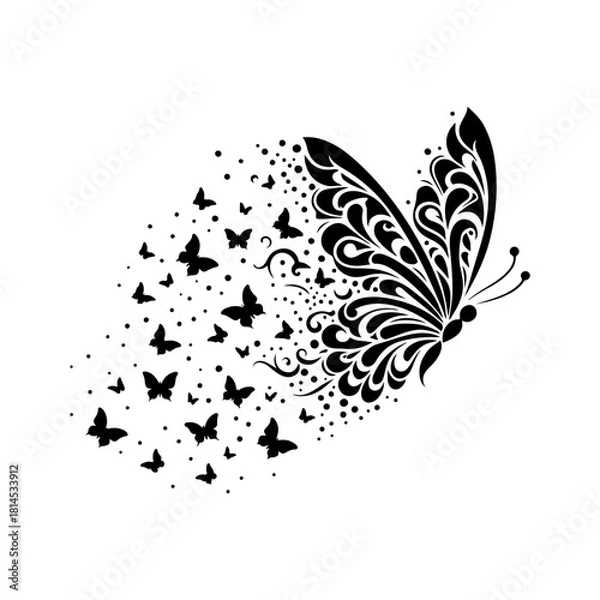 Obraz Grateful Butterfly Clip Art Vector Design