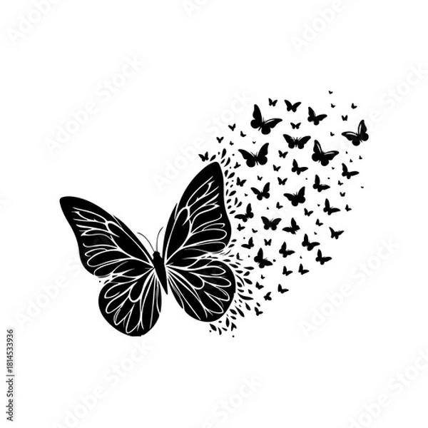 Obraz Grateful Butterfly Clip Art Vector Design