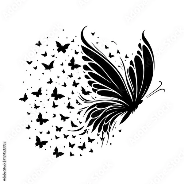 Obraz Grateful Butterfly Clip Art Vector Design