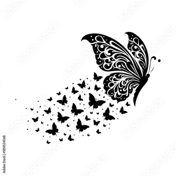 Obraz Grateful Butterfly Clip Art Vector Design
