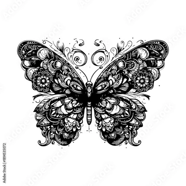 Obraz Grateful Butterfly Clip Art Vector Design