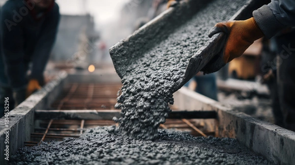 Obraz Concrete Pouring Scene