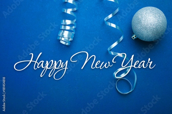 Obraz  blue  New Year background