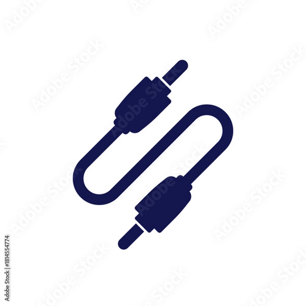 Obraz aux cable icon on white vector