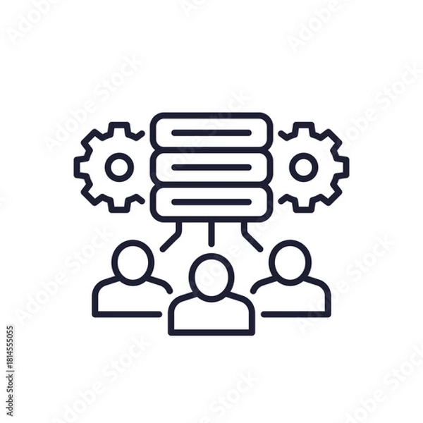 Obraz processing user data line icon