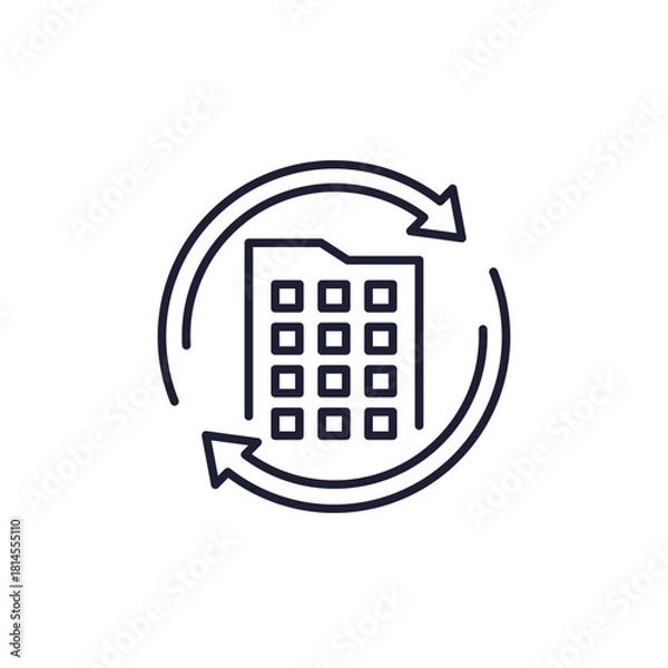 Obraz Repurpose building icon in line design