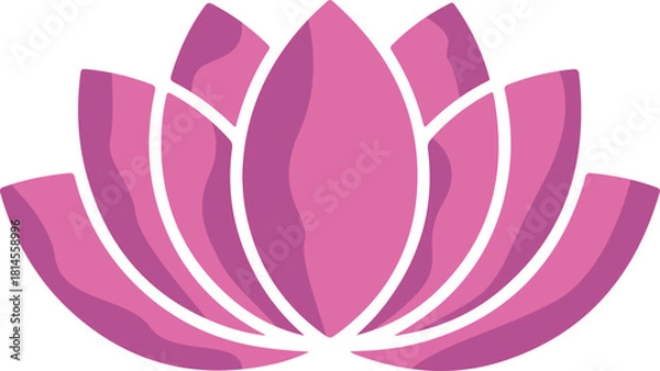 Fototapeta Pink lotus flower isolated on transparent background