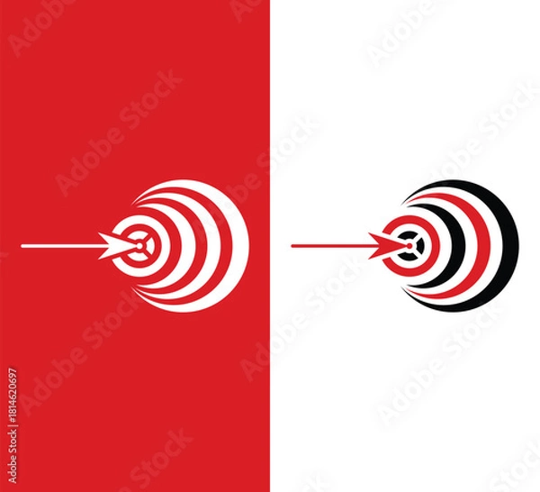 Fototapeta Hit your targets with this dynamic bulls-eye design, perfect for marketing campaigns, logo concepts, and bold branding strategies, delivering impact now