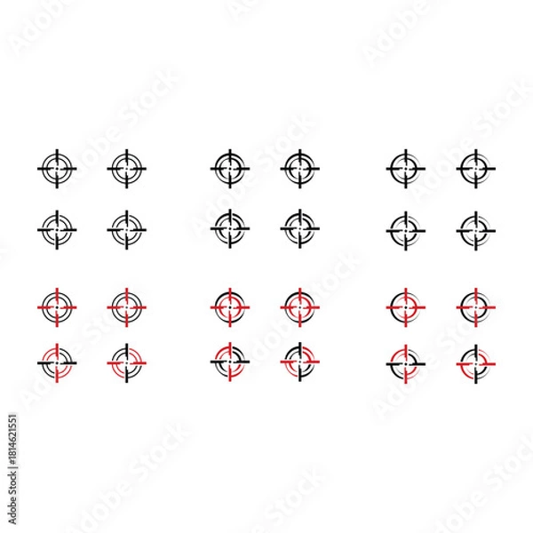 Obraz Precision targets for marketing and branding, aim for success with these bold graphic elements offering a focus and direction for your creative projects