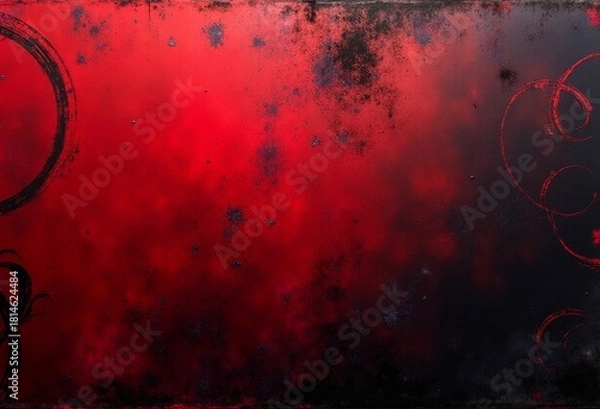 Obraz Grunge background with red paint