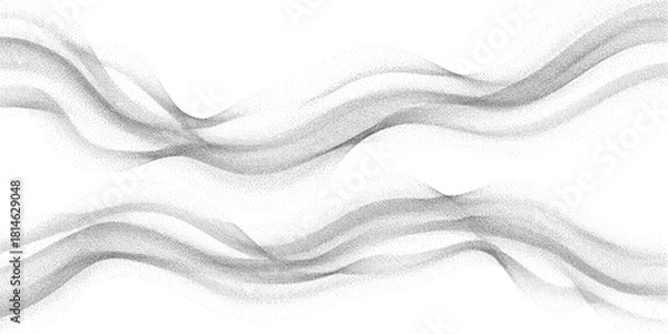 Obraz Modern grey stipple waves abstract background with flowing line texture art