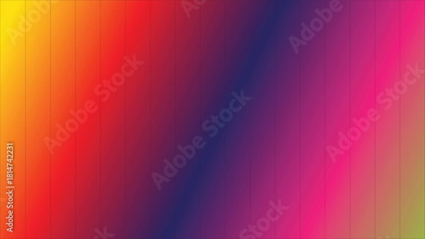 Fototapeta Abstract Colorful Vertical Stripes Background, Vibrant Yellow Red Purple Gradient Texture, Modern Digital Art Wallpaper, Linear Design