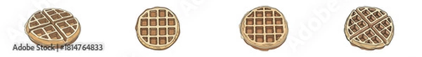 Obraz Round grid waffles sketch
